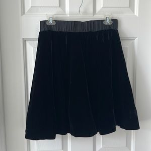 Velvet Black Midi Skirt